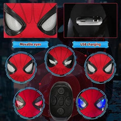 Spider-Man Mask with LED Light Remote Control Moving Eyes Superhero Costume 07FC0E-D4 - KOEEK
