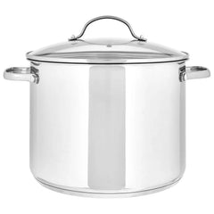- 8-Quart Stainless Steel Stock Pot with Lid, Silver 07FC0E-D4 - KOEEK