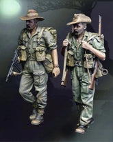 1/35 Resin Model Kit WWII British Special Forces 2 Figures Unassembled Unpainted 07FC0E-D4 - KOEEK