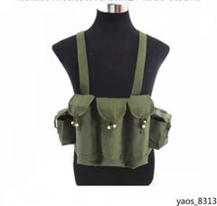 Russia AK Chinese 56 Tactical Chest Rig Vest Pouch with Belt Canvas Bag 07FC0E-D4 - KOEEK
