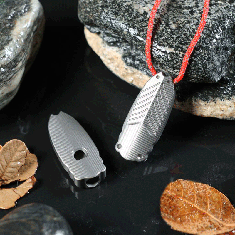 Titanium Safety Whistle Emergency Whistle Necklace Outdoor Hiking Survival EDC 07FC0E-D4 - KOEEK