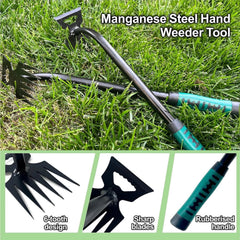 Weed Puller Tool-2Pcs Gardening Hand Weeder Tools, Weeding Artifact Uprooting 07FC0E-D4 - KOEEK