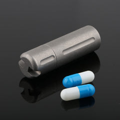 Waterproof canister pill Container Titanium EDC Emergency Key pendant Keychain 07FC0E-D4 - KOEEK