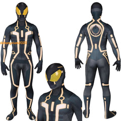 Tron Legacy Bodysuit Mask Zentai Men Jumpsuit Halloween Cosplay Costume Outfit 07FC0E-D4 - KOEEK