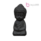 6.1cm Purple Clay Handcarved Meditating Buddha Statue Zen Monk Tea Pet Ornament 07FC0E-D4 - KOEEK