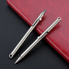 EDC Stainless Steel Pull Bolt Ballpoint Pen Pencil Dual-purpose Pen Keychain 07FC0E-D4 - KOEEK
