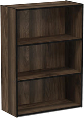 3-Shelf Open Bookshelf, Columbia Walnut 07FC0E-D4 - KOEEK