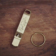 High Decibel Brass Keychain Whistle Referee Holder Outdoor Survival EDC Tool 07FC0E-D4 - KOEEK