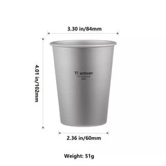 320ml Pure Titanium Single Layer Wall Cup Coffee Tea Beer Cup Portable Outdoor 07FC0E-D4 - KOEEK
