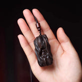 Agarwood Shapeless Buddha Pendant Wooden Car Hanging Carved Ornament 07FC0E-D4 - KOEEK