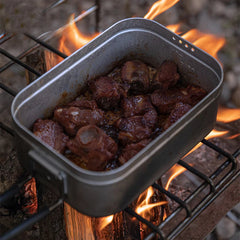 1.3L Camping Outdoor Hard Aluminium Oxide Meal Box Mess Tin Hiking Cookware 07FC0E-D4 - KOEEK