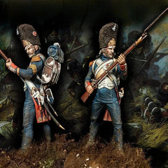 1/24 Resin Figure Model Kit 75mm Ancient French Grenadier Miniature Statue 07FC0E-D4 - KOEEK