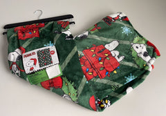 Peanuts Snoopy Christmas Lights Dog House Santa Soft Throw Blanket 50 X 70” 07FC0E-D4 - KOEEK