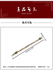 Copper Zodiac Dragon Bracelet Men Women Simple Hip Hop Jewelry Bead Chain 07FC0E-D4 - KOEEK