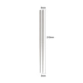 1 Pairs Titanium TA1 Metal Twist Traditional Chinese Chopsticks Camping EDC Tool EDC - KOEEK