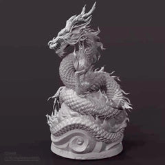 H/80mm resin figure model Chinese Mythical Dragon 3D Printing unassembled 07FC0E-D4 - KOEEK