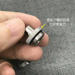 Titanium Waterproof Sealed Container Portable Pill Case EDC Medicine Box Pendant 07FC0E-D4 - KOEEK