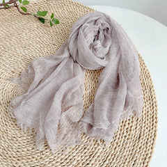 Womens wool blend Tassel Autumn Winter White Scarf Could Like Soft Shawl Scarves 07FC0E-D4 - KOEEK