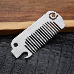 EDC 304 Stainless Steel Multi Tool Comb Bottle Opener Wrench Pocket Massage Comb 07FC0E-D4 - KOEEK