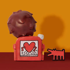 Authentic Hirono x Keith Haring big size figure hot cute toy gift 15cm 07FC0E-D4 - KOEEK
