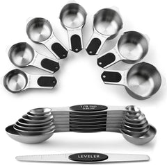 Magnetic Measuring Cups & Spoons Set (Patent Pending), Strong N45 Magnets 07FC0E-D4 - KOEEK