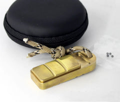 Brass Click Press Coin Push Card Hand Fidget Spinner Decompression EDC Toys 07FC0E-D4 - KOEEK