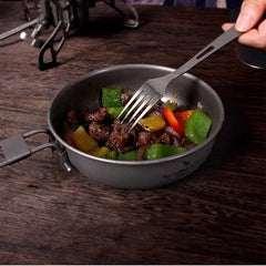 Titanium Frying Camping Plate Ultralight Outdoor EDC Cookware Skillet Griddle 07FC0E-D4 - KOEEK