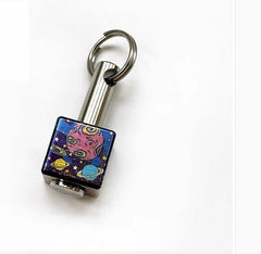 EDC Titanium Alloy Astronaut Pattern Bead Knife Pendant DIY Umbrella Rope Bead 07FC0E-D4 - KOEEK