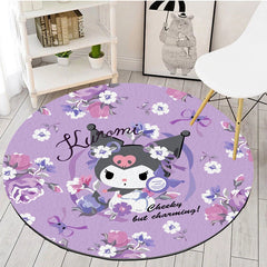 My Melody Cinnamoroll Floor Mat KUROMI Room Carpet Non-Slip Round Door Mat Rug 07FC0E-D4 - KOEEK