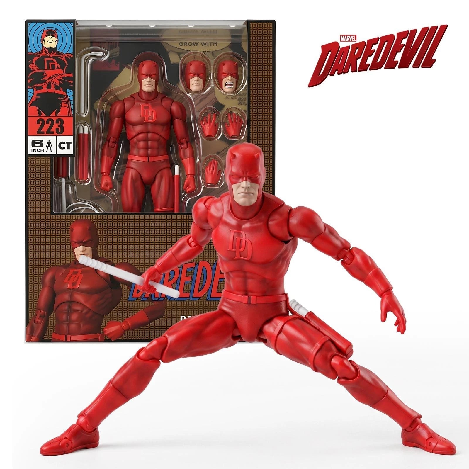 CT Toys Daredevil #223 6" Action Figure Comic Version Red Suit MAFEX Style CT_TOYS - KOEEK
