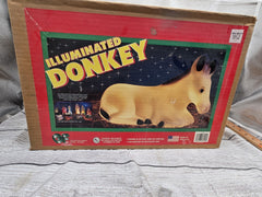 () Vtg General Foam Blow Mold Donkey Christmas Nativity Lighted USA SEALED GENERAL FOAM - KOEEK