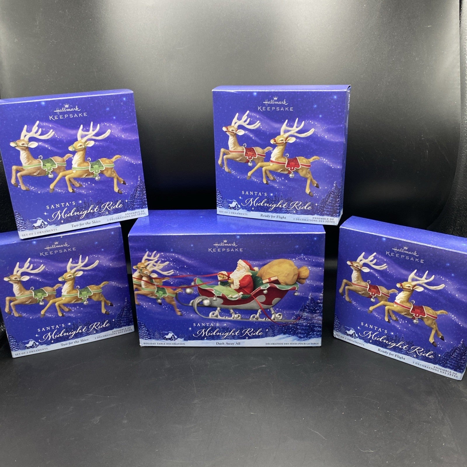 2005 Hallmark Santa’s Midnight Ride Complete Set ALL 5 Dash Away + Reindeer HALLMARK - KOEEK