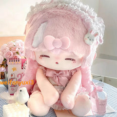 40cm Cotton Doll Girl Pink Lamb Cute Plush Doll With Stickers /Birth Certificate 07FC0E-D4 - KOEEK
