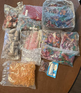 NOS Vtg Crafters Lot /Ceramic Christmas Tree MINI Lights Twist Flame Bulbs Pegs 07FC0E-D4 - KOEEK