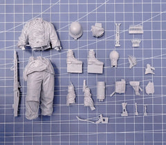 1/16 Resin Model Kit Poteau Ambush Battle Soldier 2 Figure Unassembled Unpainted 07FC0E-D4 - KOEEK