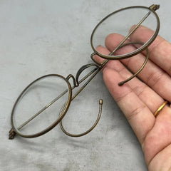 Vintage China Copper Hook Crystal Old Style Eyeglasses Collectible Sunglasses 07FC0E-D4 - KOEEK