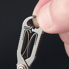 EDC Mini Titanium 1.89" Facial Hair Scissors + Beard Mustache Nose Hair Trimming 07FC0E-D4 - KOEEK