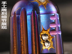 Titan Alloy Paracord Bead Knife Pendant EDC DIY Accessories Mandalorian Helmet 07FC0E-D4 - KOEEK