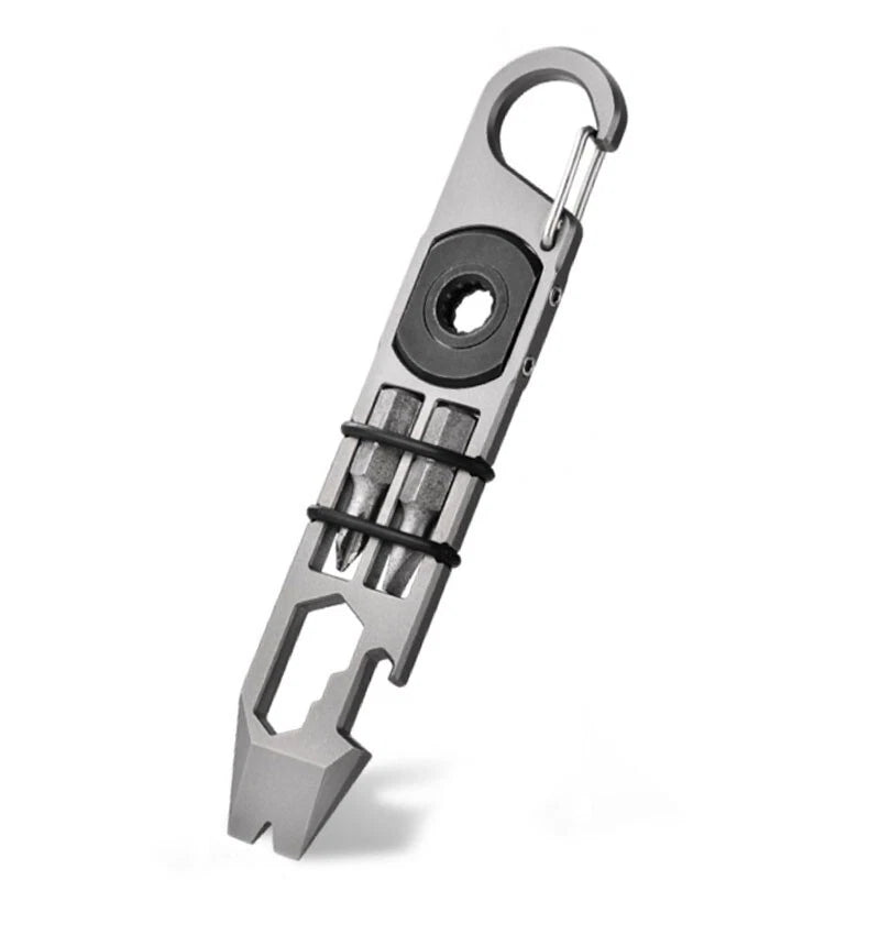 Titanium Alloy Carabiner Pocket Pry Bar Crowbar Multi EDC Tools Opener 07FC0E-D4 - KOEEK