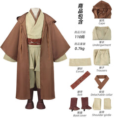 Star Wars Jedi Knight Cosplay Costume Kids Hooded Robe Full Set Outfit Halloween 07FC0E-D4 - KOEEK