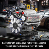 new Mould King 10088 V-Type 8-Cylinder Engine Vehicle Motor Building Block Toy MOC MOULD KING - KOEEK