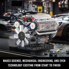 new Mould King 10088 V-Type 8-Cylinder Engine Vehicle Motor Building Block Toy MOC MOULD KING - KOEEK