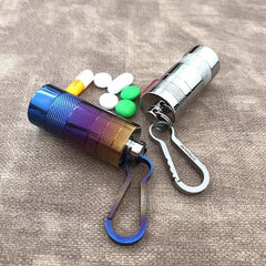 Titanium Portable Waterproof Storage Pill Case Box Capsule Seal Container Tank 07FC0E-D4 - KOEEK