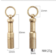 EDC Portable Cigar Hole Punch Cutter Cigar Puncher Cutting Drill Keychain Gifts 07FC0E-D4 - KOEEK