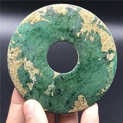 Xiuyu Jade Antique Pendant Amulet Hand-Carved Feng Shui Vintage Charm 07FC0E-D4 - KOEEK