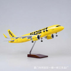 1/80 The USA Airbus A320neo passengerPlane Yellow Voice Light & Wheels Display 07FC0E-D4 - KOEEK