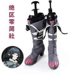 Game Zenless Zone Zero Cosplay Jane Doe Gray Shoes Long Zipper Boots Customized 07FC0E-D4 - KOEEK