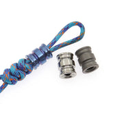 Titanium Alloy Knife Bead Parachute Rope Lanyard Pendant EDC DIY Zipper Head 07FC0E-D4 - KOEEK