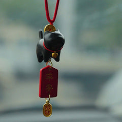 Sandalwood Hanging Ornament Car Interior Rearview Mirror Pendant Decoration 07FC0E-D4 - KOEEK