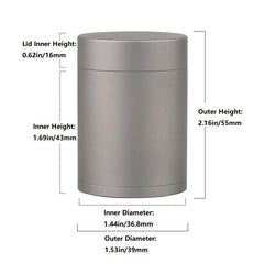 Titanium Waterproof Pill Case Container Holder Jewelry Tea Storage Can Box EDC 07FC0E-D4 - KOEEK